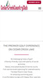 Mobile Screenshot of cedarcreekcountryclub.com